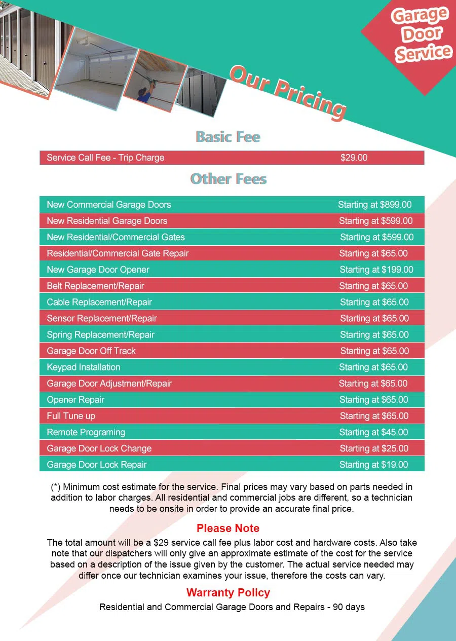 Central Garage Door Repair Service Eldina, MN 612-584-2661